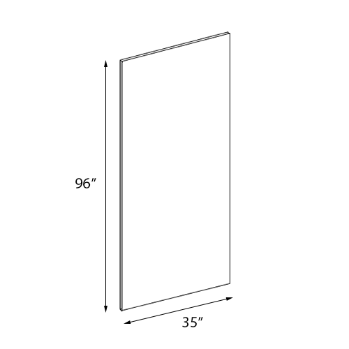 Coastal Sand Slim Shaker Finished Panel - 35"W x 96"H