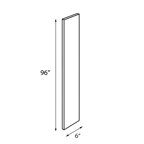 Storm Grey Wall Filler - 6"W x 96"H