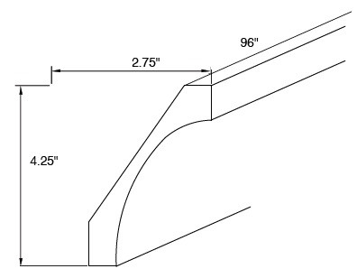 Florence Midnight Blue Cove Crown Molding