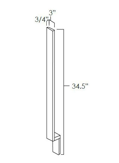 Dark Hickory 3" Base Filler