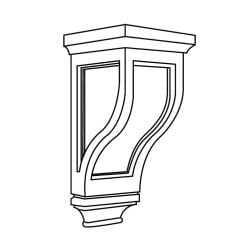 Dark Hickory Large Corbel