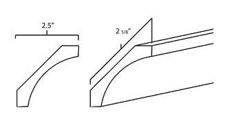 Dark Hickory 8' Large Cove Crown Molding
