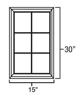 Dark Hickory  Mullion Door for W1530