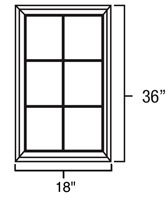 Dark Hickory  Mullion Door for W1836