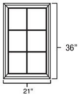 Dark Hickory Mullion Door for W2136