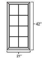 Dark Hickory Mullion Door for W2142