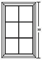 Dark Hickory Mullion Door for WDC2430