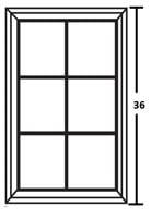 Dark Hickory Mullion Door for WDC2436