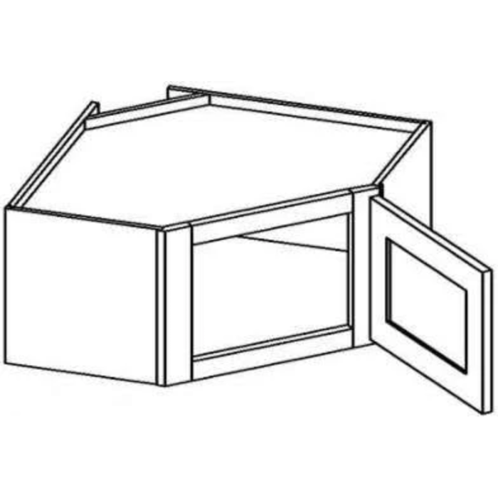 Dark Hickory 24" x 12" Wall Diagonal Corner