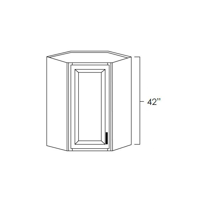 Dark Hickory 42" Wall Diagonal Corner