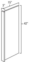 Dark Hickory 15" x 42" Wall End Panel