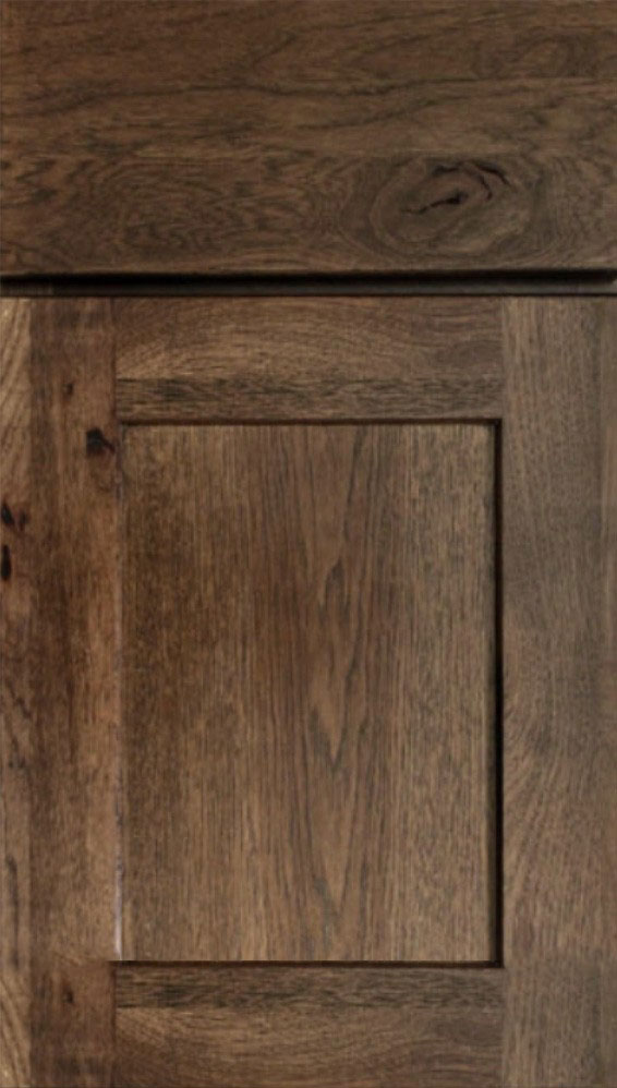 Dark Hickory Bathroom Vanities Sample Door