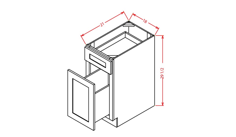 Harbor Cream Two Drawer File Base Cabinet - 18"W X 21"D X 29-1/2"H