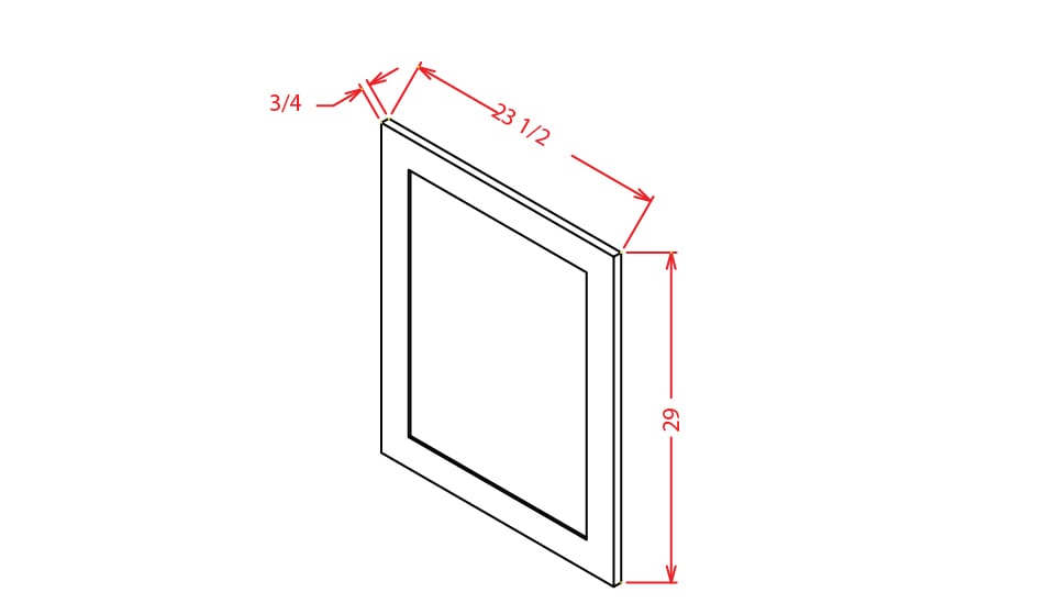 Harbor Cream Base Decorative Door Panel - 23-1/2"W X 29"H
