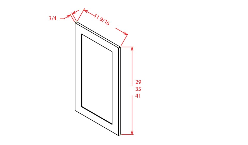 Harbor Cream Wall Decorative Door Panel - 11-1/2"W X 41"H