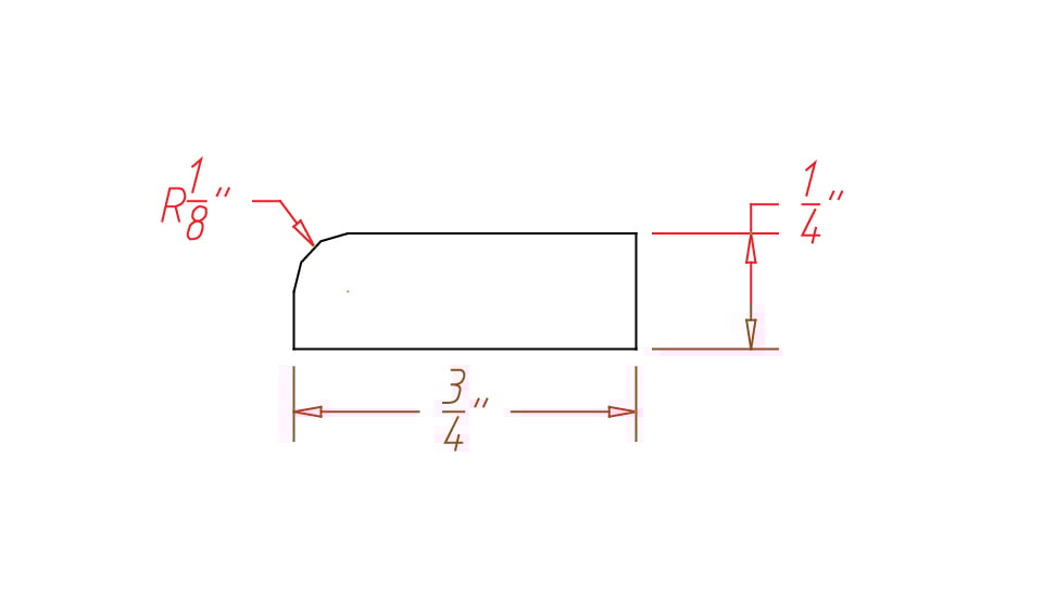 Harbor Cream Scribe Molding - 1/4"D X 96"L X 3/4"H