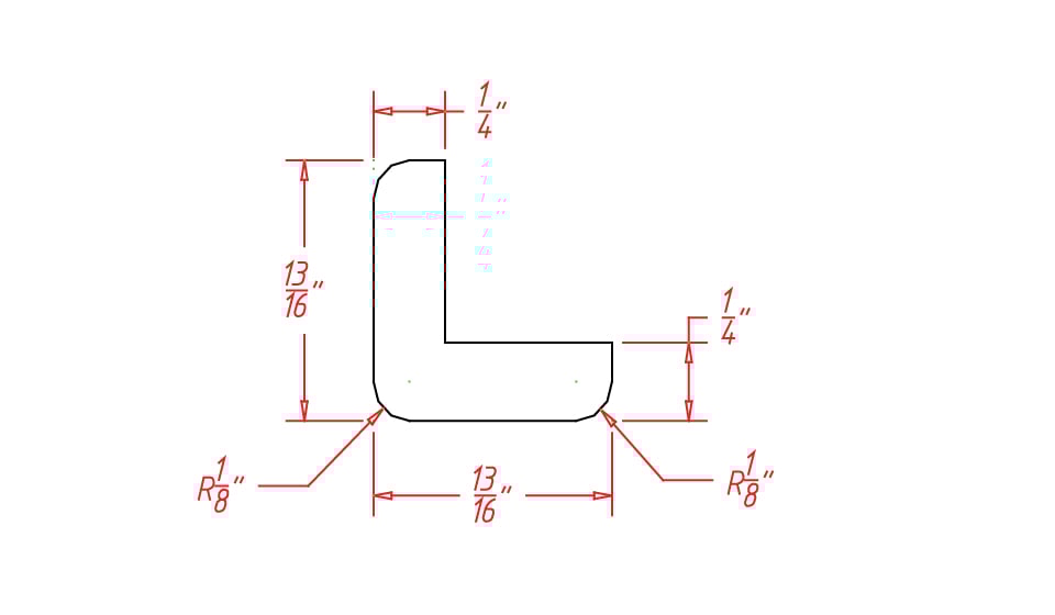 Harbor Ember Outside Corner Molding - 3/4" X 3/4" X 96"