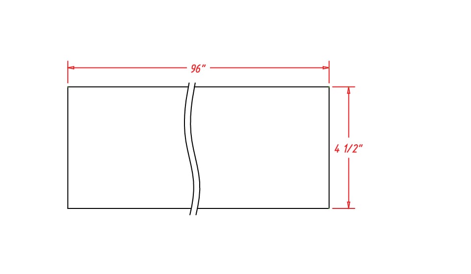 Harbor Ember Toe Kick 8' Plywood - 1/8"D X 4 96"W X 1/2"H