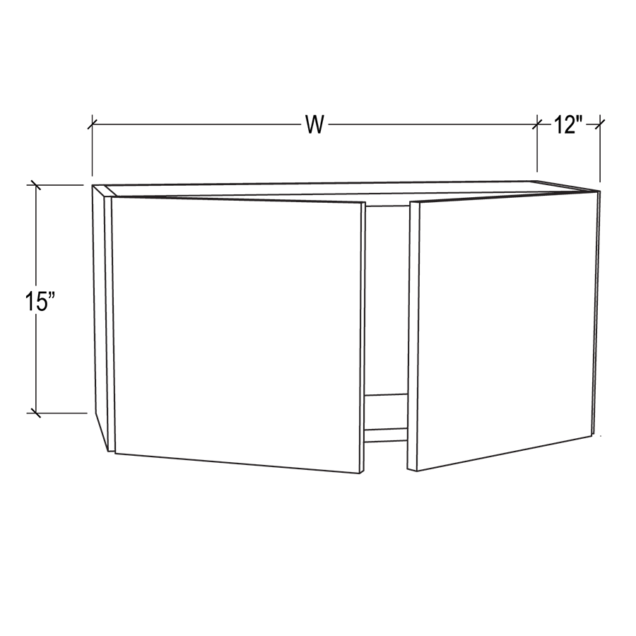 Signature Gray Garage Double Door Wall Cabinet - 30" W - MW-W3015