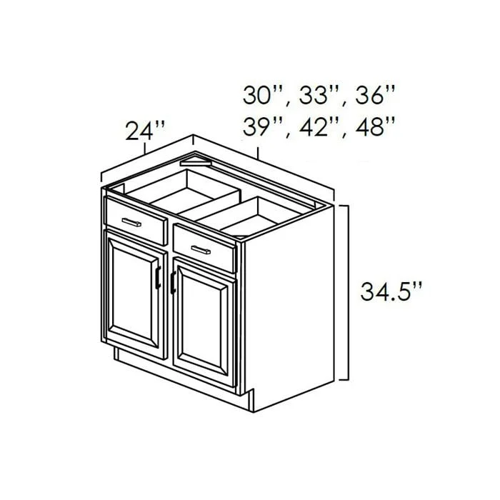 Carolina Hickory 39" Base Cabinet
